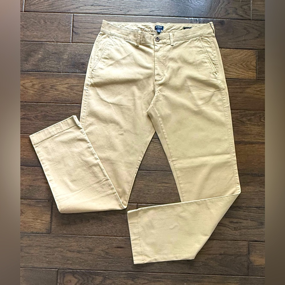 Men’s J. Crew Flex Straight Stretch Pants! Tan! Size 34x34 - Picture 5 of 5